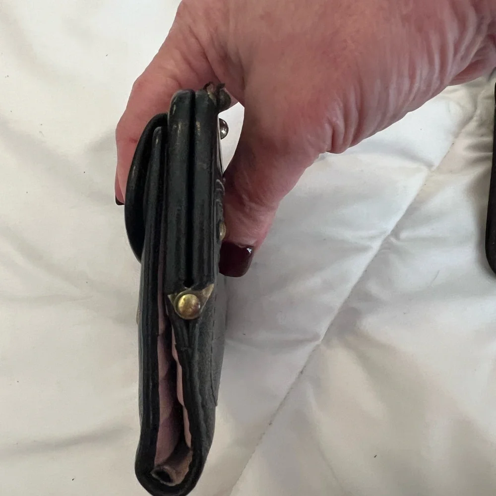 Coach Black Leather Wallet with Gold Accents - Picture 7 of 11